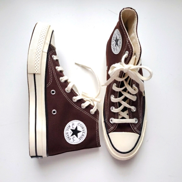 ♡SOLD♡ Converse Brown Chuck 70 High Top Shoes Men's Size 6 Women's Size 8 Unisex - Picture 2 of 16